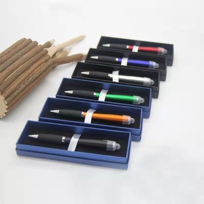 China office & Creative School Promotional Pen Gift Box With LED Stylus Light Box Ball Pen Can Be Customized for sale