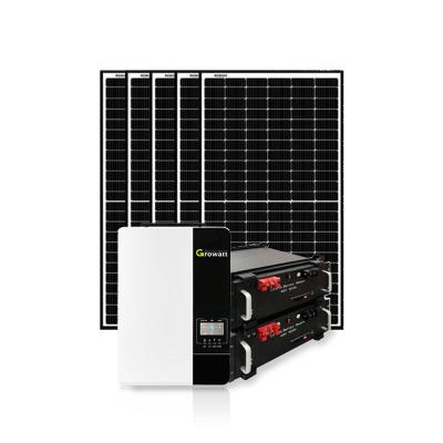 China Home SPF 5000 ES 230V PRODUCED 450V MPPT GROWATTT 5KW SOLAR KIT for sale