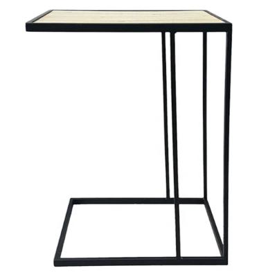 China Home Office Demountable Furniture Metal Leg Base Glass Top Coffee Table for sale