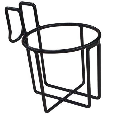 China Black Wire Metal Cooler Sustainable Beverage Rack Hanging Cup Holder for sale