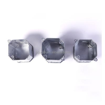 China Indoor Metal Galvanized Octagonal Junction Boxes Electrical Outlet Box Electronic Instrument Enclosures for sale