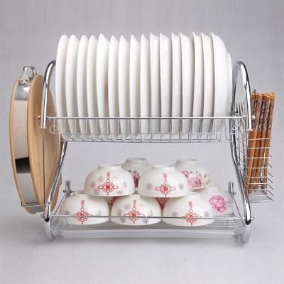 China Sustainable Kitchen Wall Rack Dish Racks Kitchen Dish Rack Stainless Steel for sale