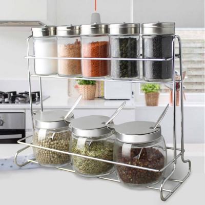 China Sustainable Spice Rack and Stackable Organizer Sliding Spice Rack Shelf for sale