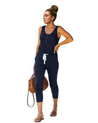 China Anti-Wrinkle Wholesale Newcomers Fashion Women's Overalls Women's Backless Sleeveless Overalls for sale