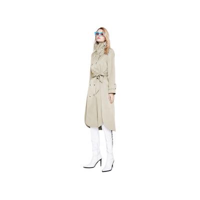 China Anti-wrinkle Good Quality Ladies Windproof Jacket With Belt Anorak Spring Oversized Coats for sale