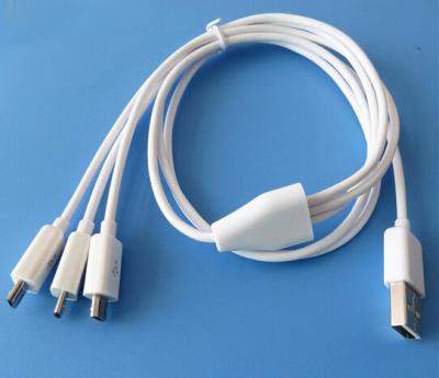 China 1 Meter 3 in 1 micro usb charger cable for sale