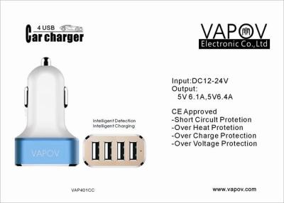 Cina 6.1A ad alto rendimento 4 intelligenti Port il caricatore dell'automobile di USB per iphone6/Samsung/il telefono cellulare e compressa di androide in vendita