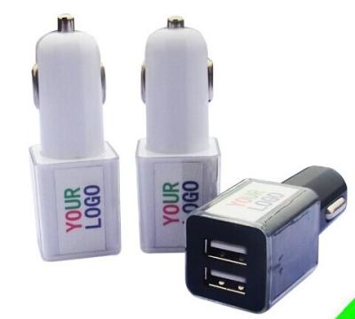 China carregador do carro de USB do porto do adaptador 2 do poder de 5V 2.1A 2100mA para o carregador do carro de iPod 2.1A do iPad do iPhone à venda