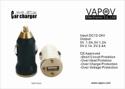 China bullet shaped mini car charger for Apple & Android Mobile Phone with CE approved for sale