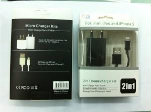 China 2 in 1 Mobile Phone Accessory for iPhone 5 Travel Charger Set for sale