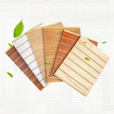 China FeiYu Fireproof And Eco-friendly Auditorium Wooden Fluted Acoustic Panels Sound Absorbing Wall Panels For Church Theater And Studio for sale