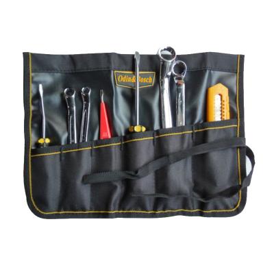 China Small Tool Bag Polyester Bartender Folding Cheap Work Tool Rolling Up Pockets Bag for sale