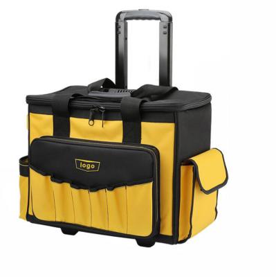 China Custom Wholesale High Quality Eco-Friendly Carpenter Trolley Durable Storage Plumber Wheels Electrician Tool Bag for sale