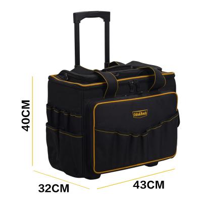 China Customized Multifuction Tool Bags Plumber Carpenter Durable Heavy Duty Storage Wheels Electrician Tool Bag for sale