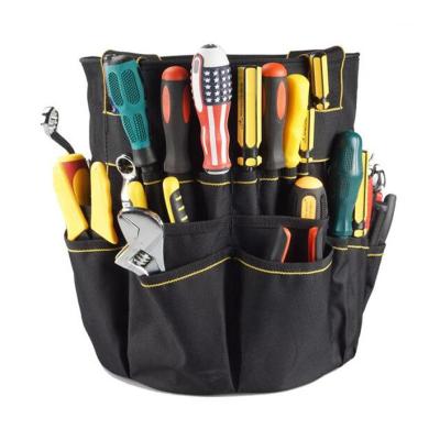 China Eco-friendly Waterproof Double Soft Oxford Handle Tools Storage Barrel Bag Bucket Bag Tools for sale