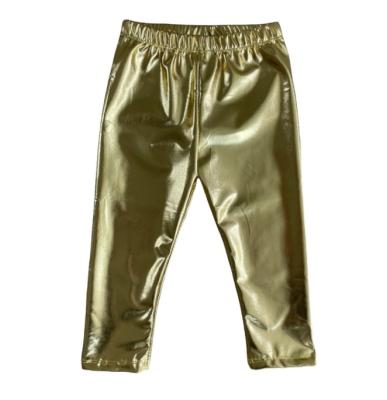 China New QUICK DRY spring gold kids foil toddler girl gaiters various colors tight pants for girls for sale