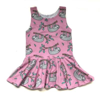 China 2022 Custom Dolphin Pattern Breathable Summer Kids Girls Beach Top Short Sleeve Tops For Little Girls for sale