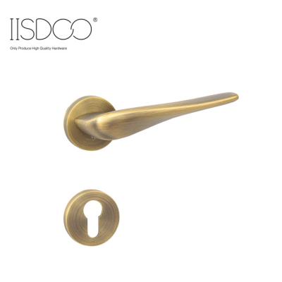 China New Designer Modern Classic Magnetic Wooden Round Model Door Handle Lock for sale