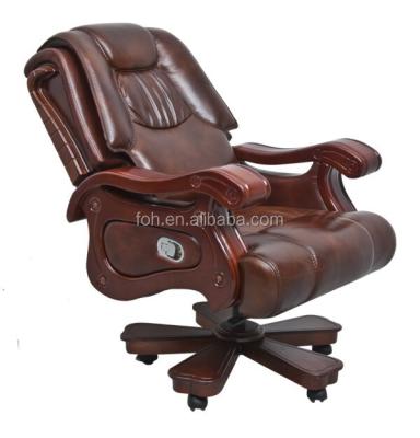 China (Size) Reclining Office Chair Genuine Leather Director/Boss Adjustable Executive Office Chair (FOH-1313) for sale