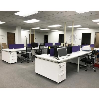 China PANEL Office Furniture / Counter Workstation Island 2 Person Dimensions Office Workstation Cubicle Desk for sale