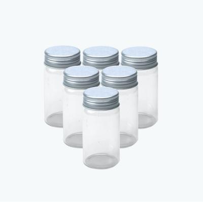 China 100ml Clear Glass Gift Bottle With Silver Screw Cover, Bottle And Decorative Storage Tub, Various Colors And Free Shipping for sale