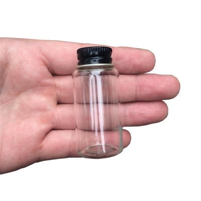 China 25ML Gift Perfume Bottles With Black Aluminum Screw Cap Wholesale Borate Bottle Customize Jars For Sanding Liquid In Stock Free Shipping for sale