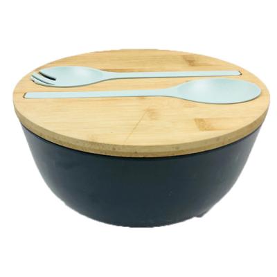 China New Design Disposable Mixing Bowl Easy Vegetable Salad Bowl Premium 100% Fiber Bamboo Salad Bowl Container for sale