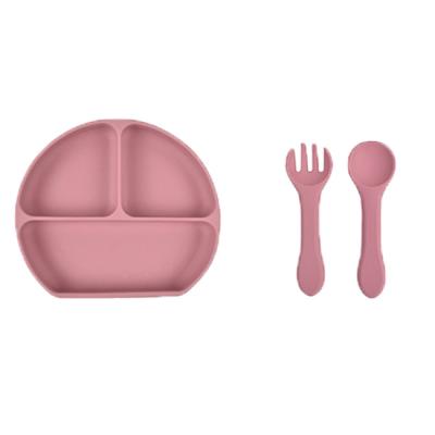 China Silicone Baby Dish High Quality And Price Good Baby Feeding Gift Sets Silicone Dish Water Proof Heat Resistant Silicone Baby Food Dish for sale