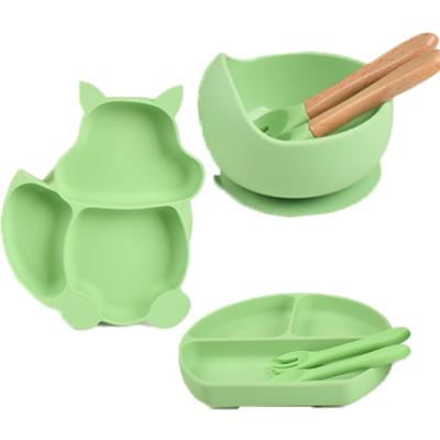 China Eco Feeding Bowl High Quality Silicone Baby Silicone Baby Dish Colorful Silicone Baby Bowl Feeding Bowl for sale