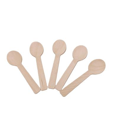 China Compostable Manufacturer Price Disposable Birch Wooden Spoons 100 mm for sale