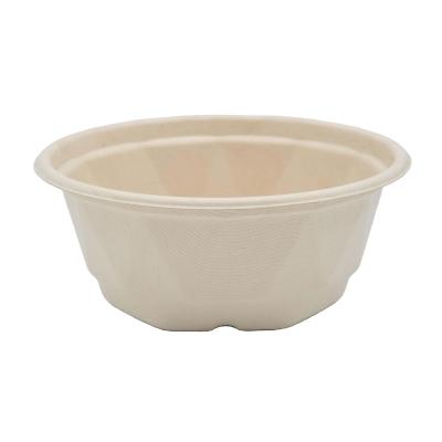 China Simple Modern Eco - Friendly Round Sugar Cane Eco - Friendly Bagasse Food Grade Degradable Dinner Bowl for sale