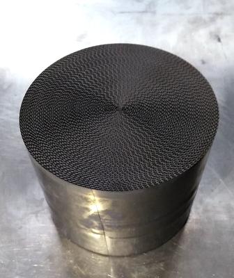 China 600cpsi Metal Honeycomb Catalyst Support Without Canning Round for sale