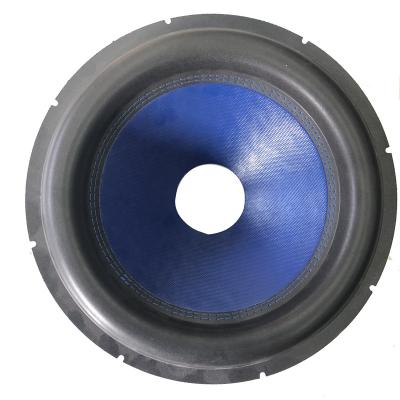 China PORTABLE 12inch Subwoofer Parts Foam Non Edge Press Color Paper Cone Bule Color for sale