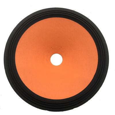 China PORTABLE 15inch Speaker Cloth Parts Edge Press Orange Color Paper Cone for sale