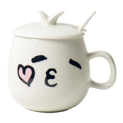 China Modern Design Cute Face Design Ceramic Coffee Mug Personalized Ceramic Mug With Different Face for sale