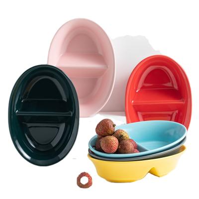 China Quality Assurance Modern Ceramic Oval Dinner Dishes Bakeware Double Function Dish For Home for sale