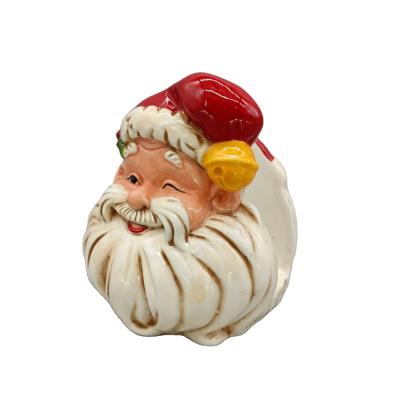 China New Ceramic Santa Napkin Holder Christmas Napkin Holder Christmas Santa Claus Christmas Tableware For Restaurant for sale