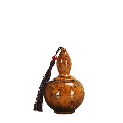 China Pet Style Small Size Ceramic Urn Ceramic Cinerary Casket For PET Small Ceramic Casket With Calabash Shaped for sale