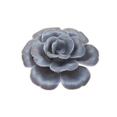 China Wholesale Flower Design Handcraft Fine Porcelain Color Glazed Flower Ceramic Flower Shape Decoration For Wedding for sale