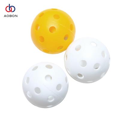 China 40 holes Pickleball indoor and outdoor sports high quality PE picklebll for sale