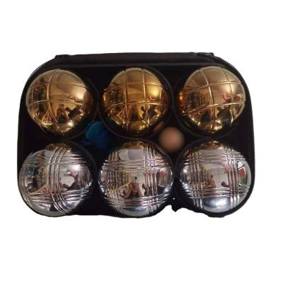 China promotional sports set boules de petanque golden and silver for sale