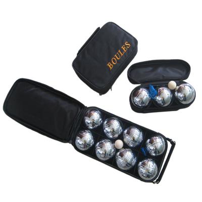 China outdoor garden lawn games boules ball petanque ball set in carrying nylon bag for sale