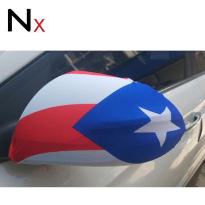 China Custom Cover Polyester 3D Puerto Rico France Car Mirror Cover Flag for sale