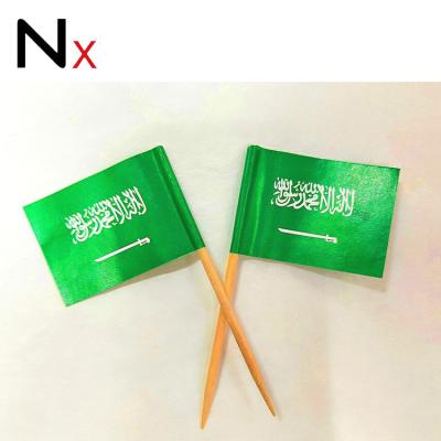 China Cheap Disposable UAE Saudi Arabia Flag Custom Design Toothpick National for sale