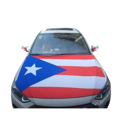 China Custom Car Hood Cover Puerto Rico National Flag Hood Covers Flag for sale