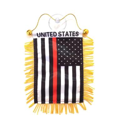 China Pennant Auto Car SUV Pickups Trucks Auto Motorcycle Boats or Home USA Flag American Pride Red White and Blue Mini Rearview Mirror Flag for sale