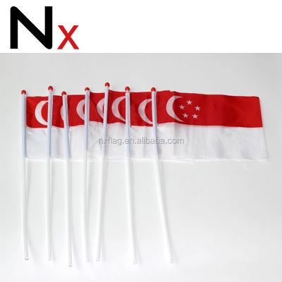 China Hand Flag 9x11cm National Flags Singapore Flag Hand Flag for sale