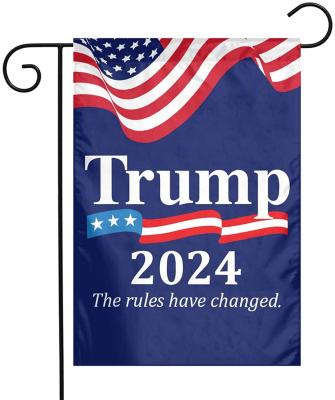 China Wholesale Custom Promotion Polyester 30*45 Cm Double Sided Trump Garden Flag for sale