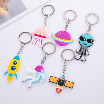 China Hot PVC Plastic Children's Amazon Astronaut Rocket Party Banquet Party Banquet Gift Promotion Key Chain Key Chain for sale