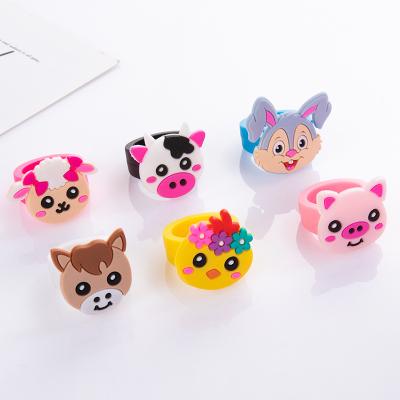 China Toy Hot Selling Children's Rings Farm Animal Ring Party Gift Rings for sale